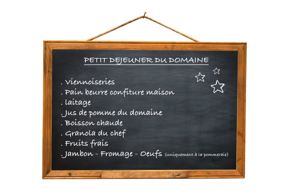 Menu petit dejeuner